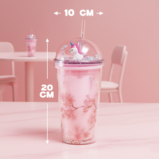 Vaso de agua de color rosa.Modelo: MU-VDP9451
