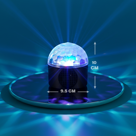 Esfera Luz Led/bocina Rgb Rotativa Audio Ritmo Favorito: HL-LED918