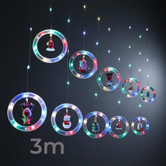 Serie navideña de aros con 5 figuras navideñas DML8219