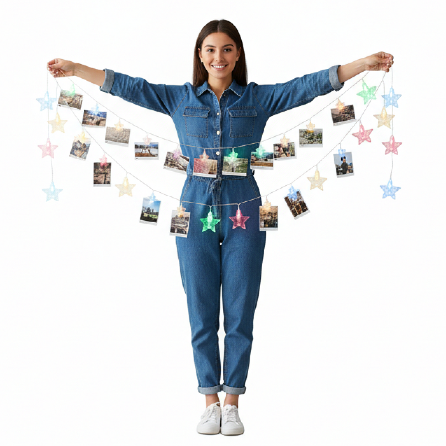 Serie de pinzas en forma de estrellas de colores COL104G4