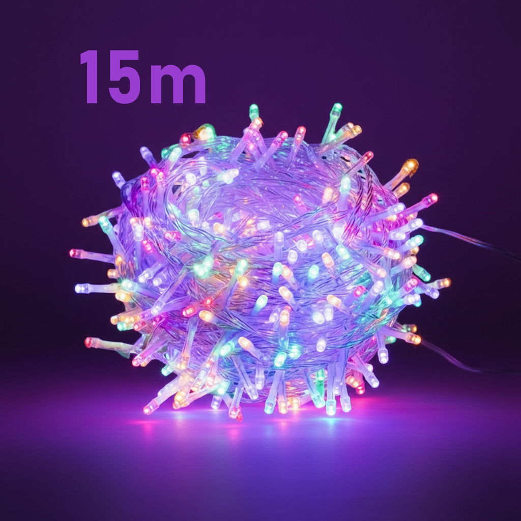 Serie navideña de 15 metros con 300 luces led. Modelo: DML8193