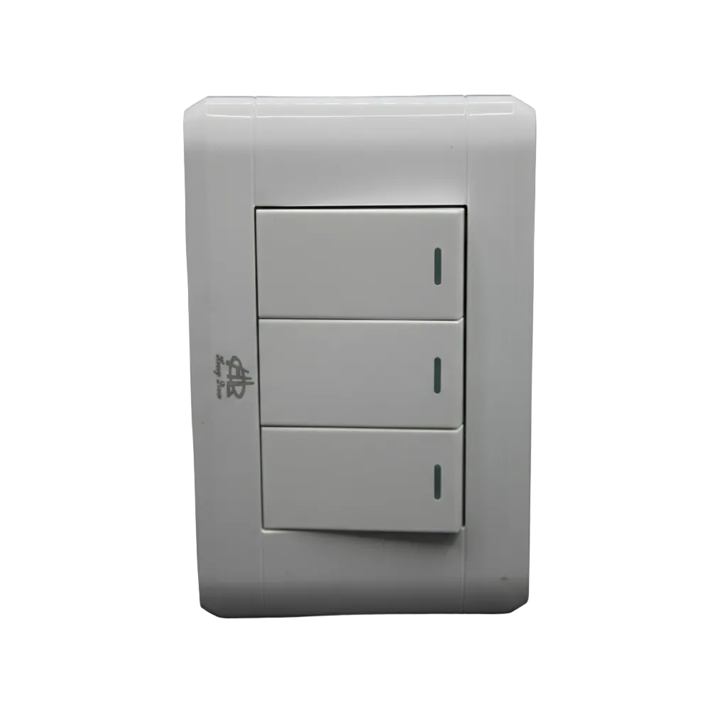 Interruptor de tres interruptores de control dobles abiertos. Modelo: HL-KG5481