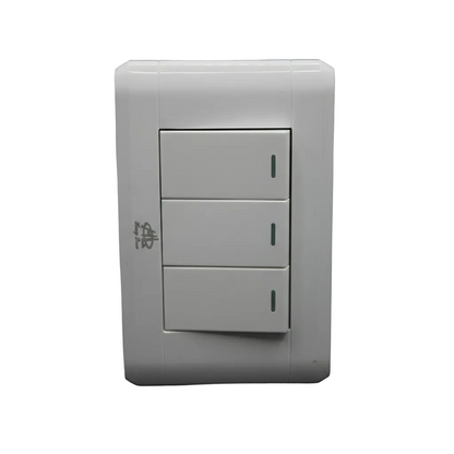 Interruptor de tres interruptores de control dobles abiertos. Modelo: HL-KG5481