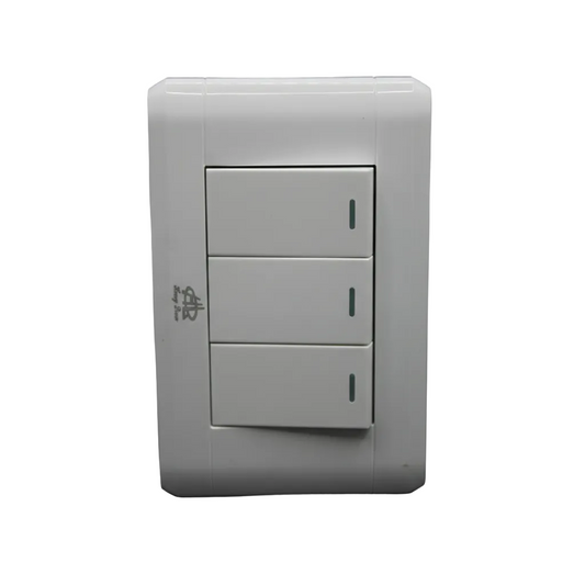 Interruptor de tres interruptores de control dobles abiertos. Modelo: HL-KG5481