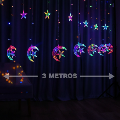 Serie de una media luna con estrellitas DML8228
