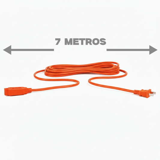 Extensión eléctrica naranja de 7 mts  HL-ELE5796