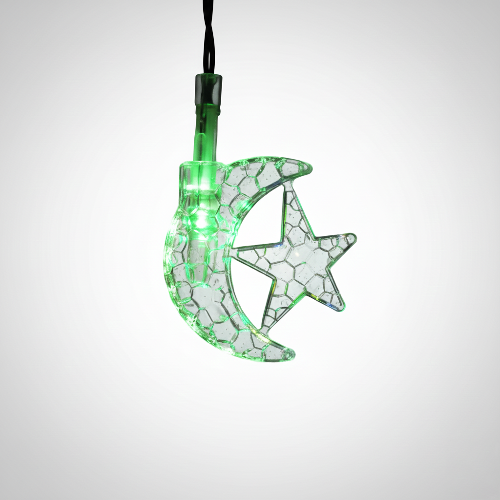 Luces de navidad con forma de luna y estrella DML8277