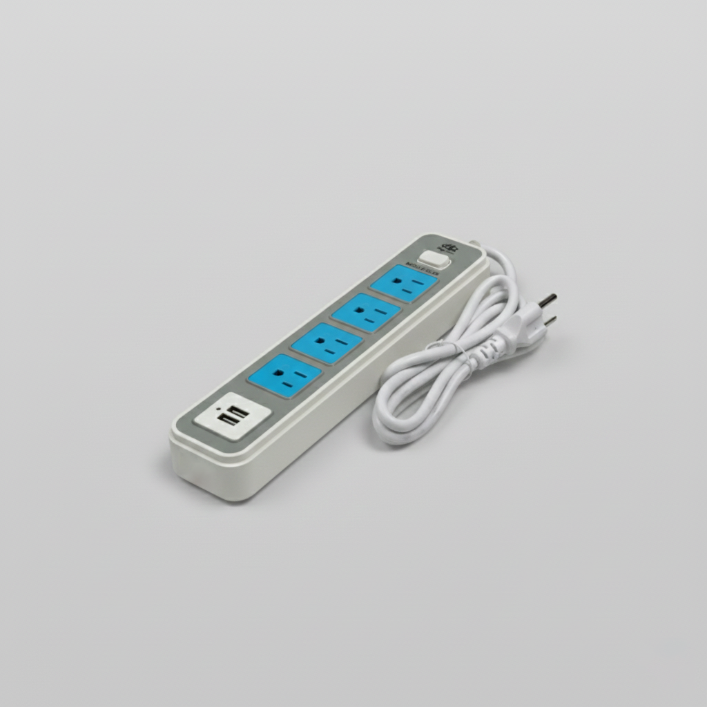 Multicontacto de 4 entradas y 2 puertos USB HL6N