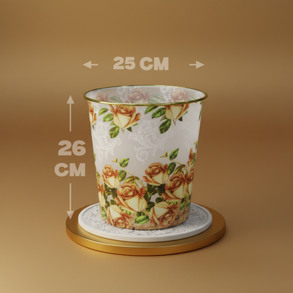 Bote de Basura con Flores Modelo HL-LJT8972