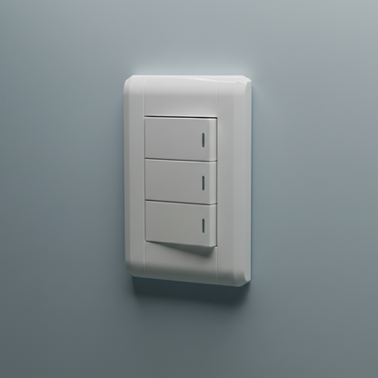 Interruptor de tres interruptores de control dobles abiertos. Modelo: HL-KG5481