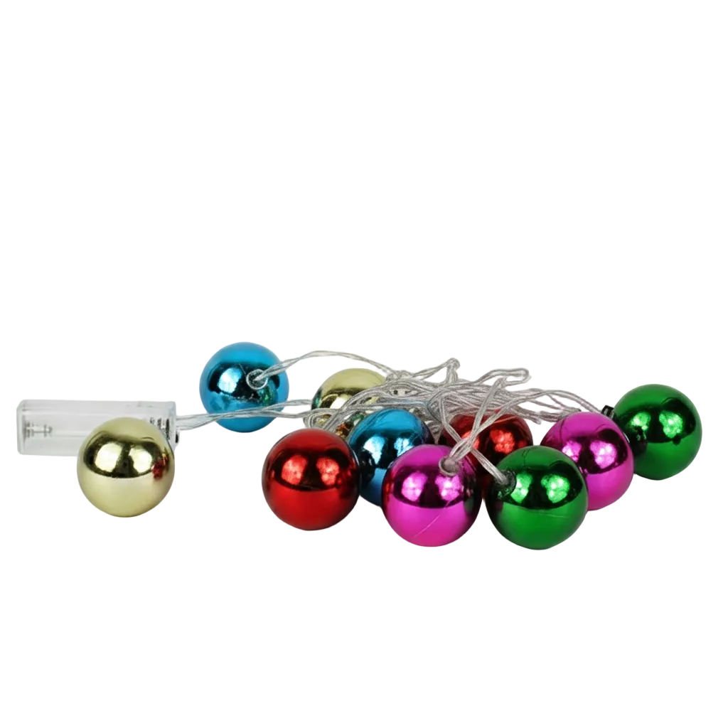 Serie de esferas multicolor con estampado navideño DML8263