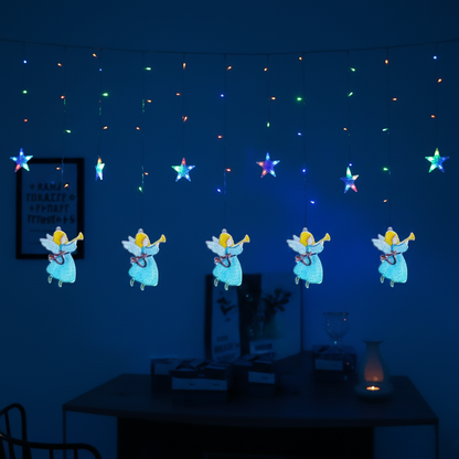 Serie de luces LED, de figuras de ángel y estrella DML8239