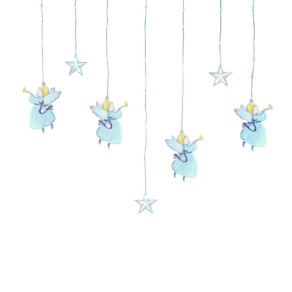 Serie de luces LED, de figuras de ángel y estrella DML8239