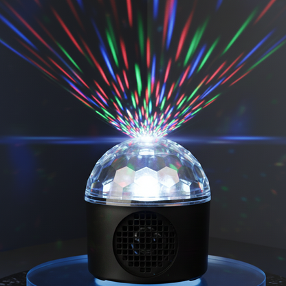 Esfera Luz Led/bocina Rgb Rotativa Audio Ritmo Favorito: HL-LED918