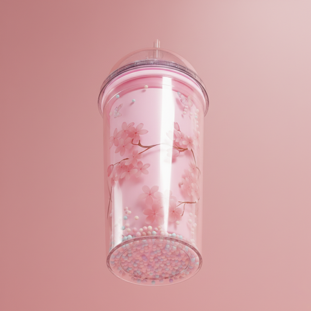 Vaso de agua de color rosa.Modelo: MU-VDP9451