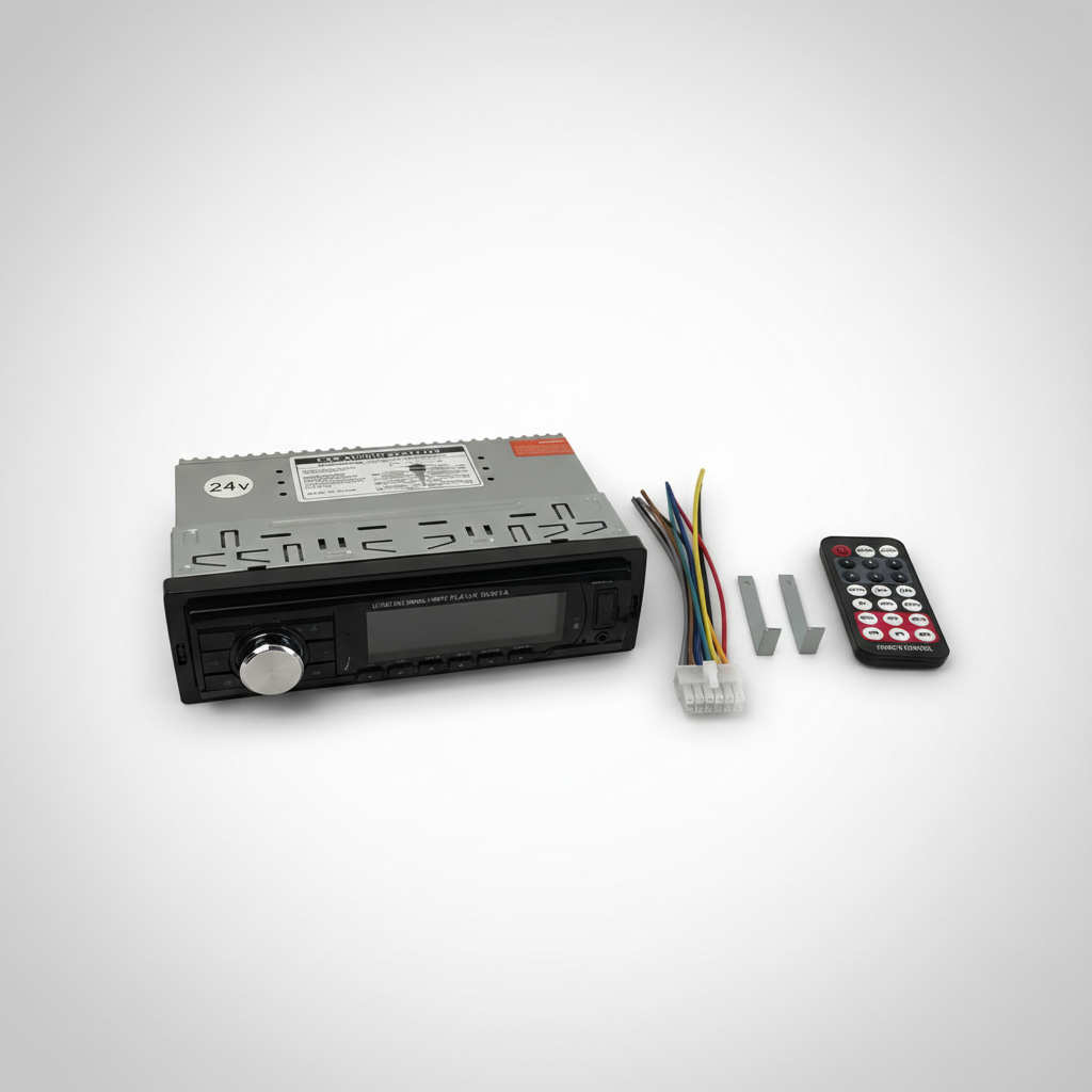 Autoestereo con Reloj, radio Fm, USB, TF y AUX: HL-AT375