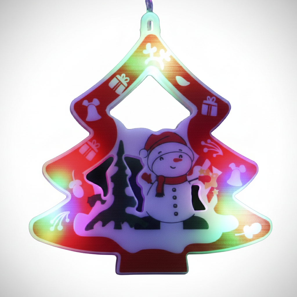 Serie de árbol de navidad con ecena de muñeco de nieve DML8245
