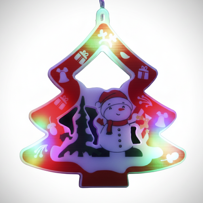 Serie de árbol de navidad con ecena de muñeco de nieve DML8245