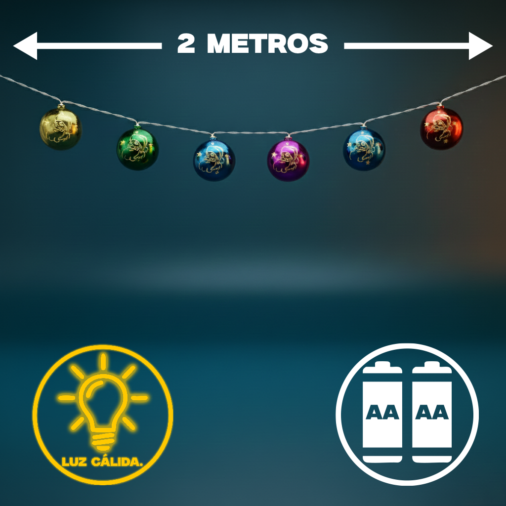 Serie de esferas metálicas multicolor con estampado de santa Claus DML8265