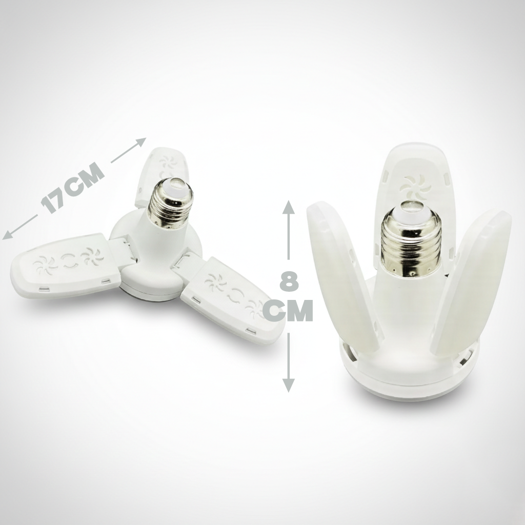 Mini foco 3 aspas LED luz blanca: HL-LAM24W-US