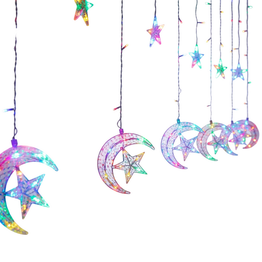 Serie de una media luna con estrellitas DML8228