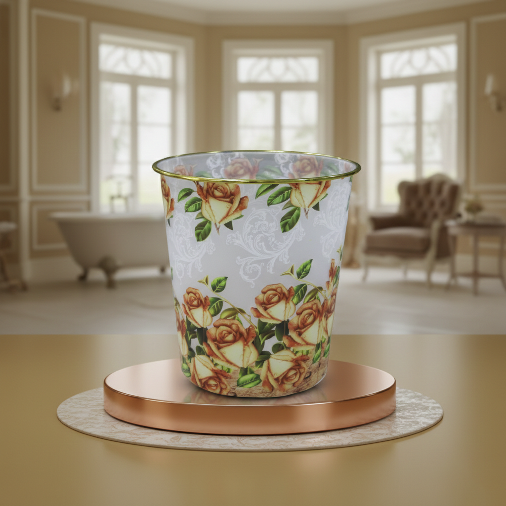 Bote de Basura con Flores Modelo HL-LJT8972