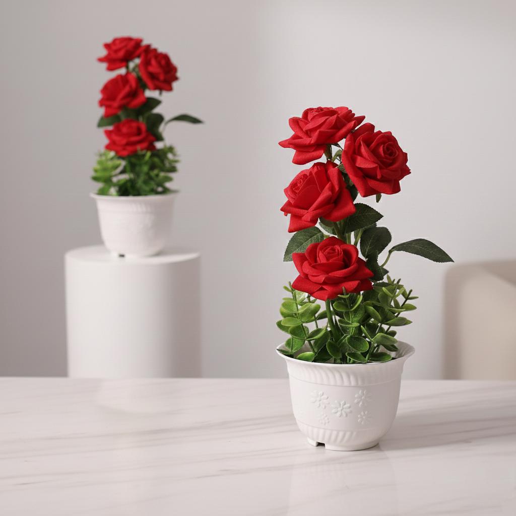 Maceta de Rosas Artificial.Modelo:HL-FAC9761