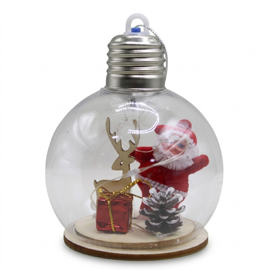 Esfera de navidad con figurilla HL-SDH8808