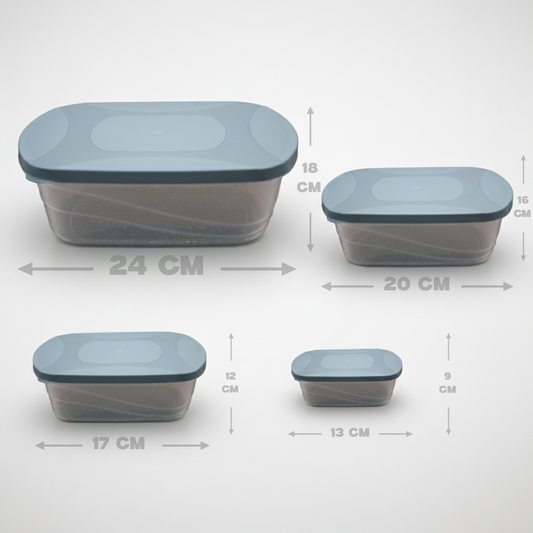 Tupper de 4 pz. Modelo: HL-FH8661