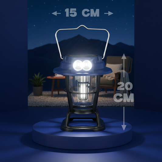 1 Lampara con carga solar y un cable de carga. Modelo: HL-LAM8327