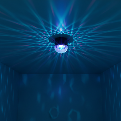 Esfera Luz Led/bocina Rgb Rotativa Audio Ritmo Favorito: HL-LED918
