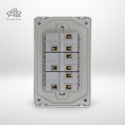 Interruptor de tres interruptores de control dobles abiertos. Modelo: HL-KG5481