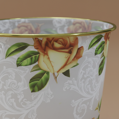 Bote de Basura con Flores Modelo HL-LJT8972