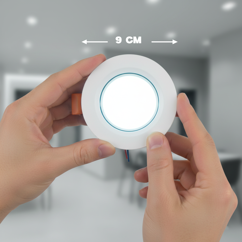"Lámpara LED 9W - Luz Blanc, Redonda Circular Modelo INT011"