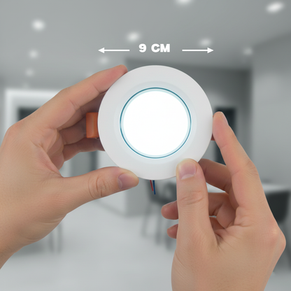 "Lámpara LED 9W - Luz Blanc, Redonda Circular Modelo INT011"