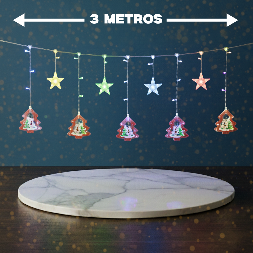 Serie de árbol de navidad con ecena de muñeco de nieve DML8245