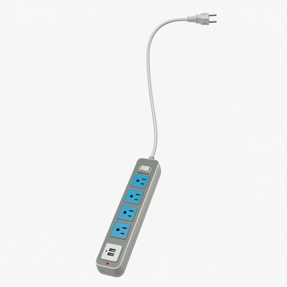 Multicontacto de 4 entradas y 2 puertos USB HL6N