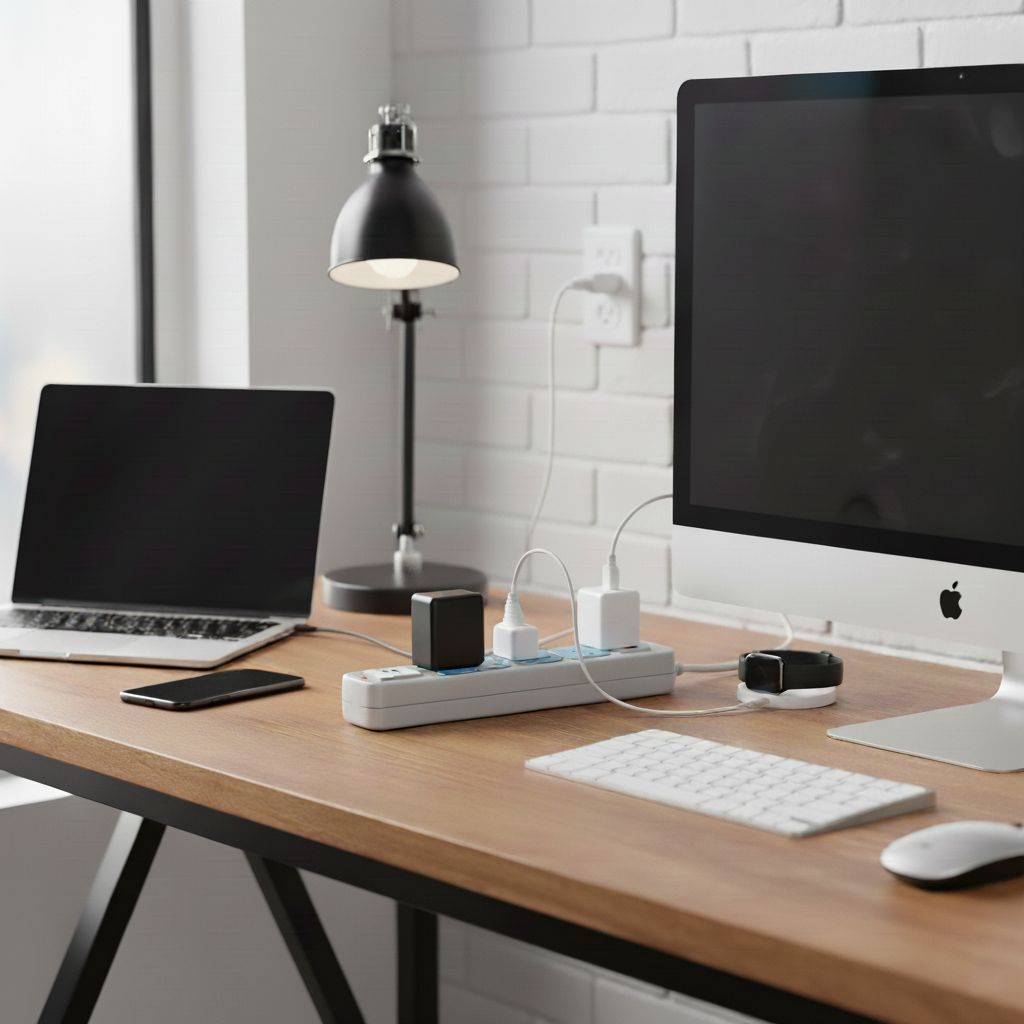 Multicontacto de 4 entradas y 2 puertos USB HL6N