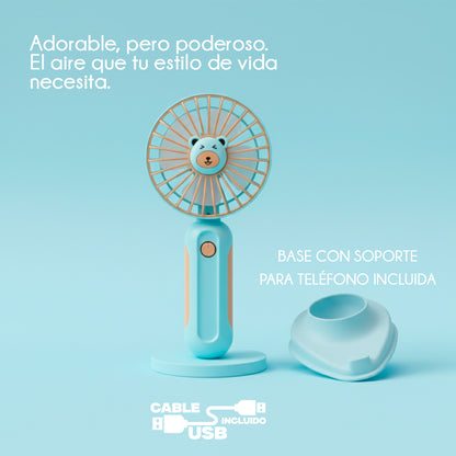 Ventilador portatil, diseño de osos: HL-VEN8651