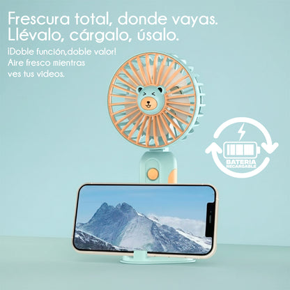 Ventilador portatil, diseño de osos: HL-VEN8651