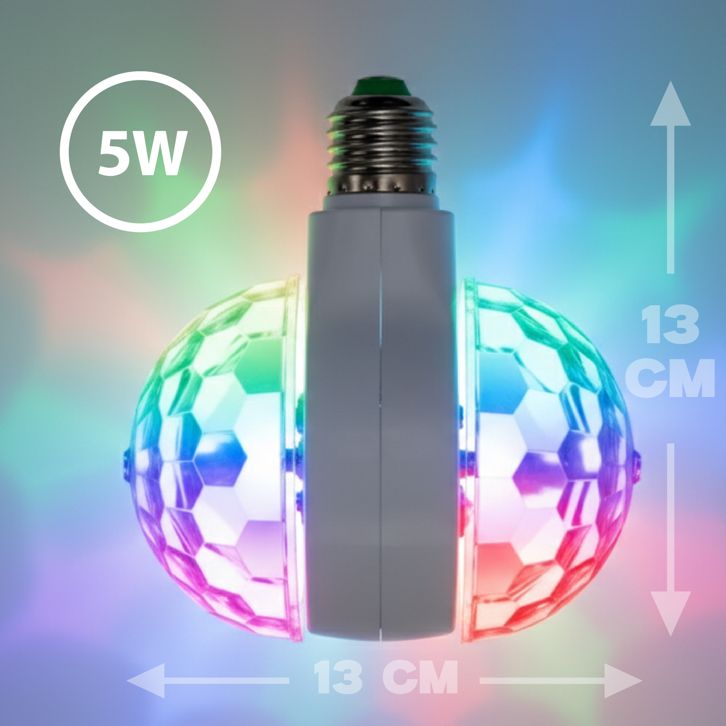 Foco Led Multicolor Doble Cabeza Giratorio HL-LED914