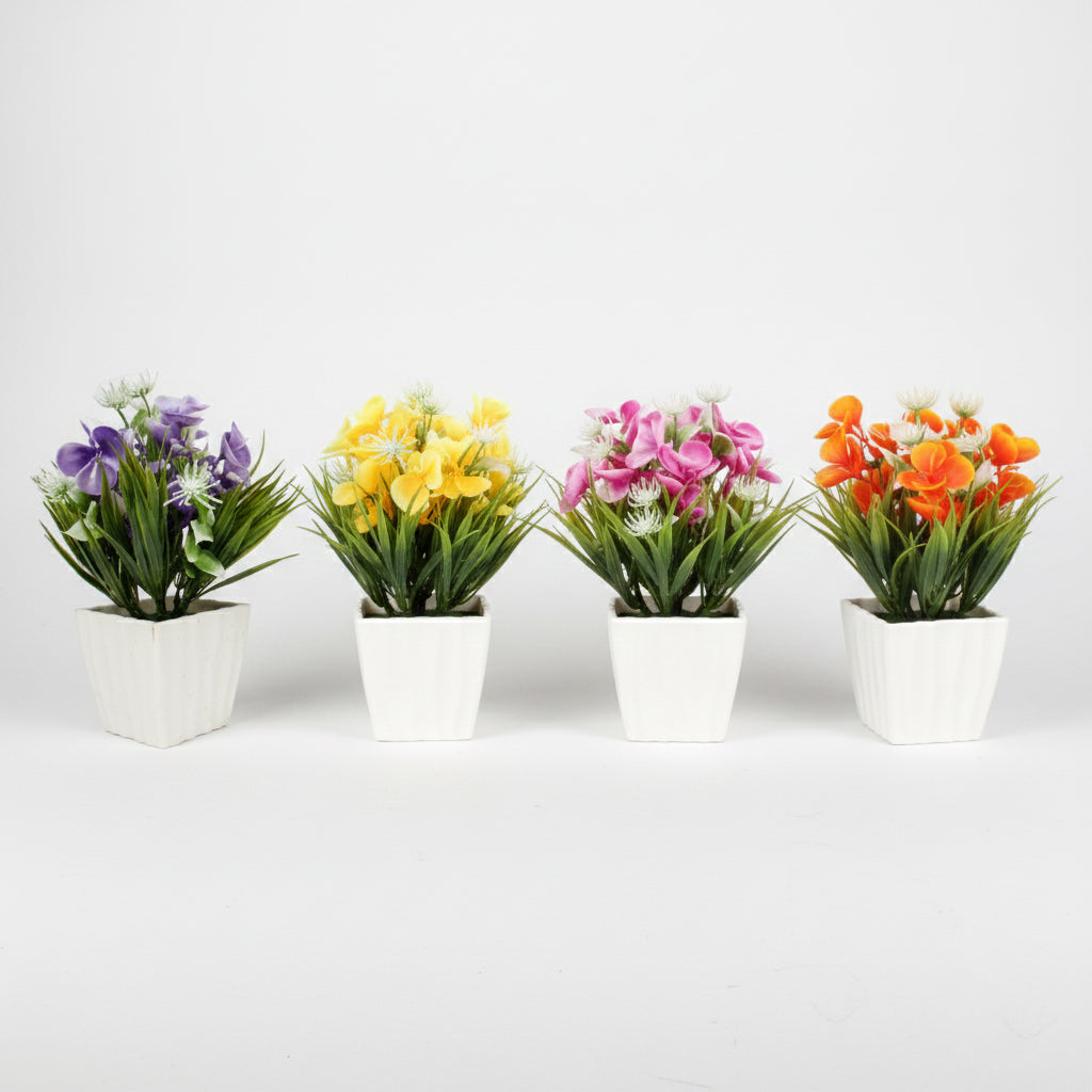 Flor decorativa artificial con capullo abierto FAC5915