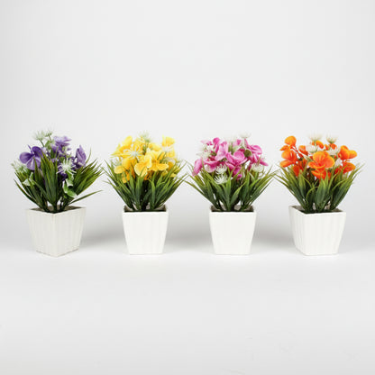 Flor decorativa artificial con capullo abierto FAC5915