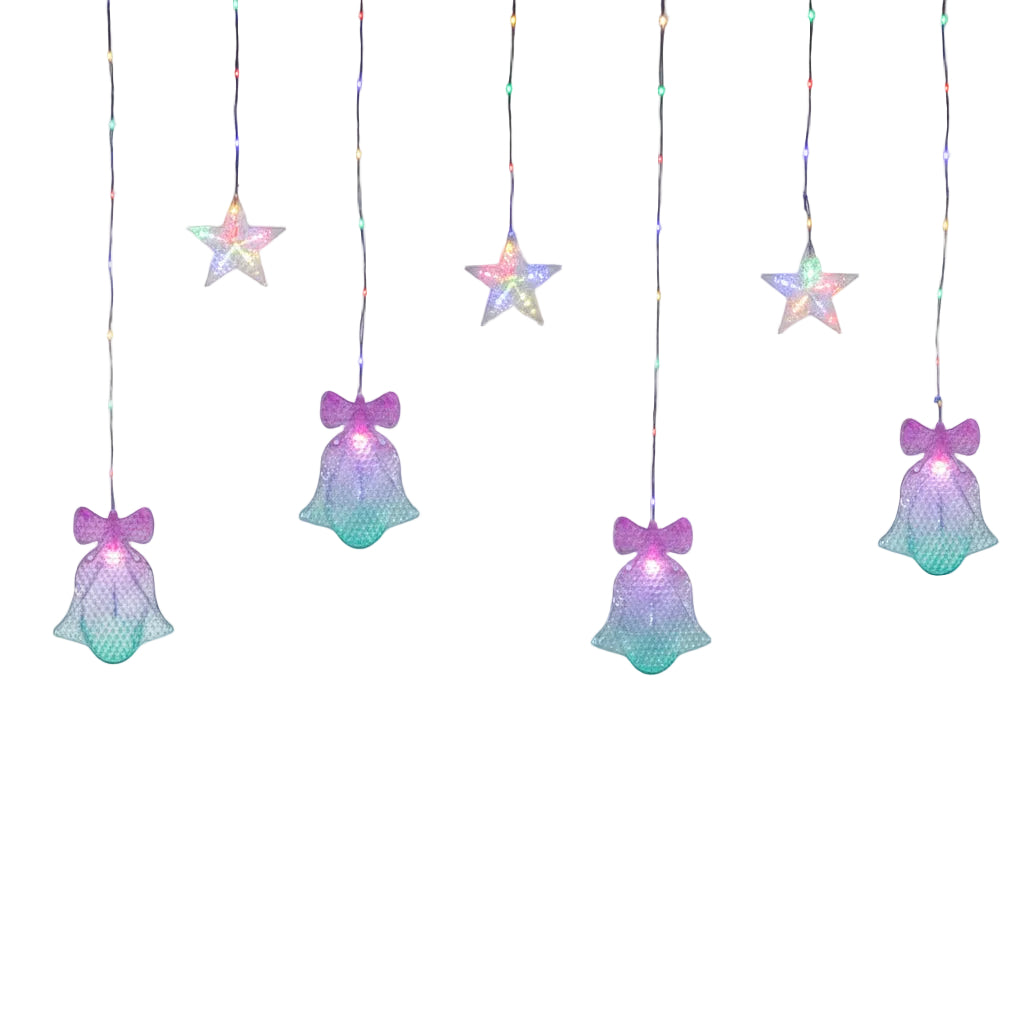 Serie de luces colgantes de campana y estrellas navideñas DML8231