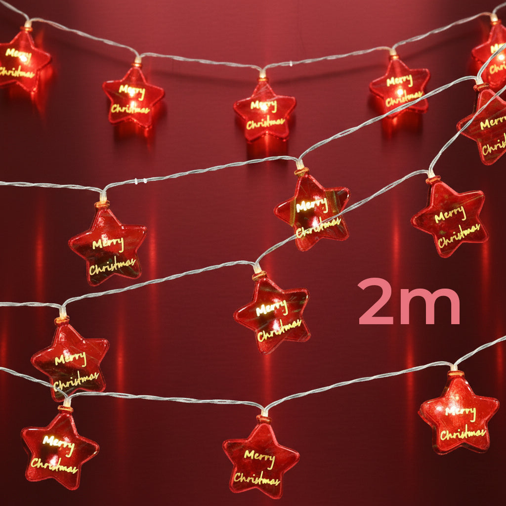 Serie de estrellas metálicas rojas DML8260