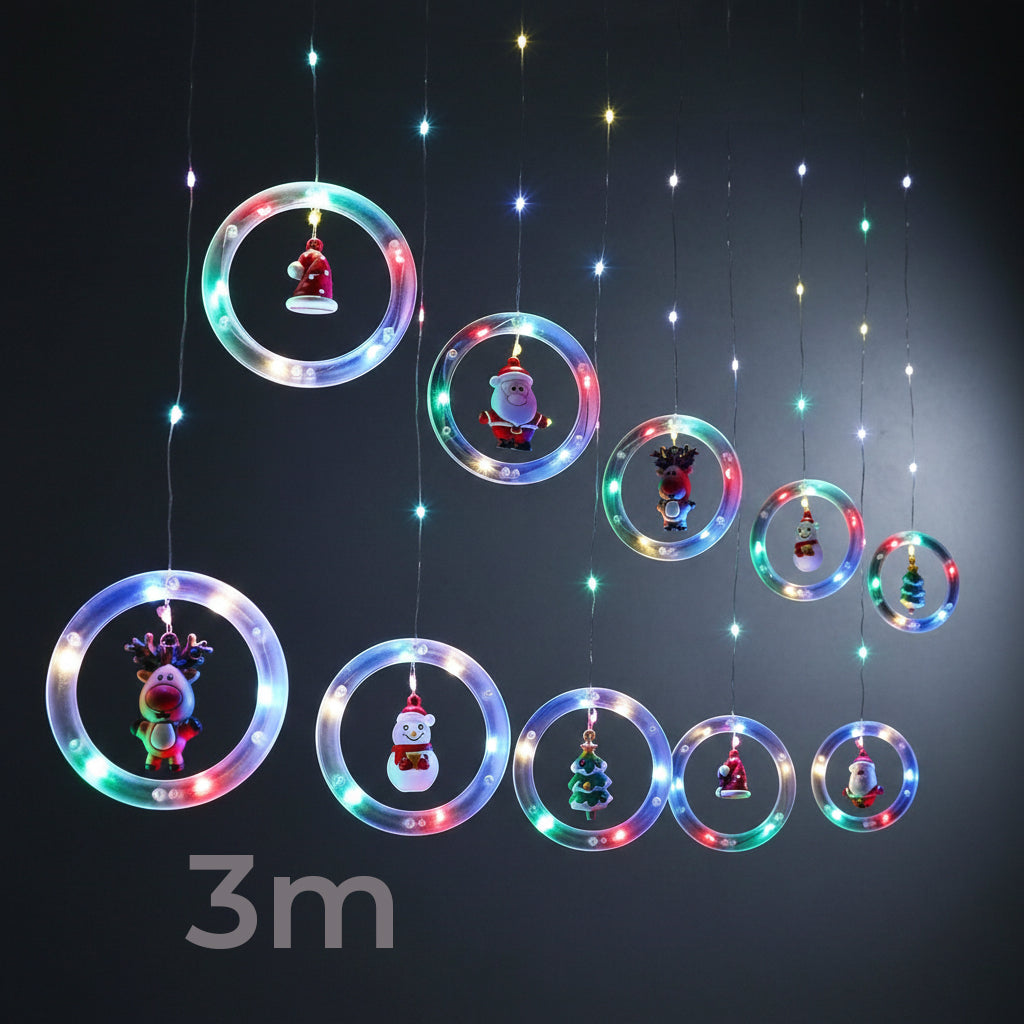 Serie navideña de aros con 5 figuras navideñas DML8219