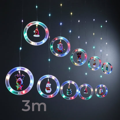 Serie navideña de aros con 5 figuras navideñas DML8219