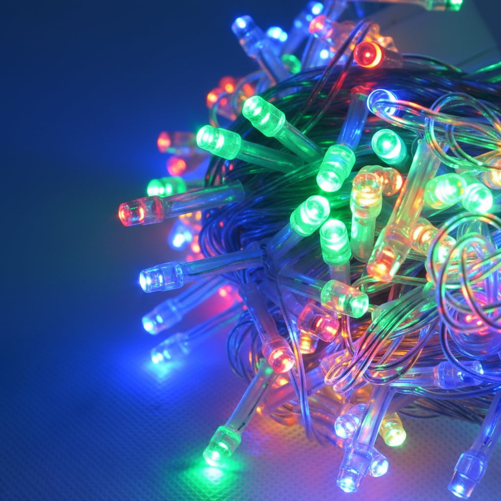 Cadena de luces de alambre transparente DML8166