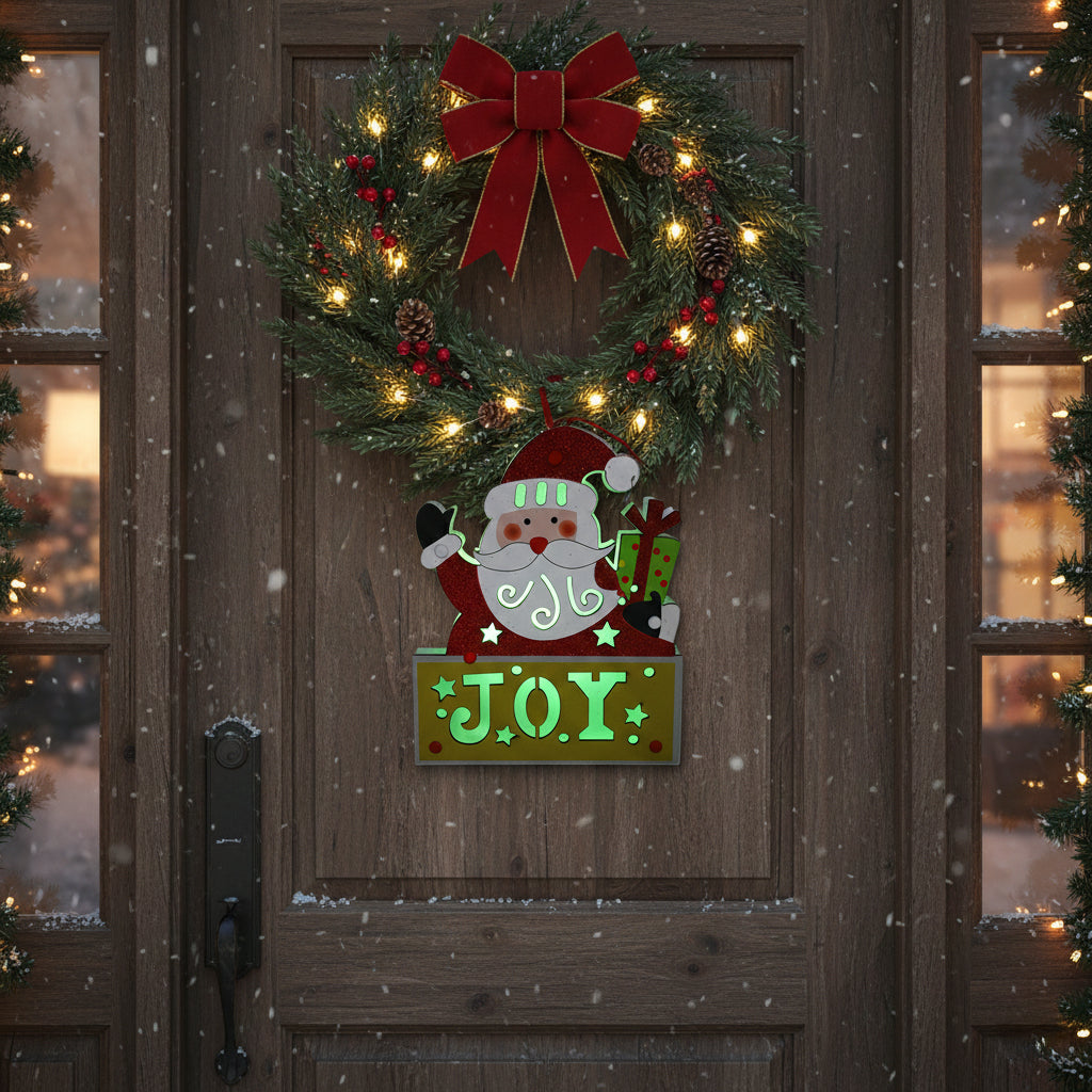Adorno Navideño en Forma de Santa Claus con Luz, Modelo -HLHDS8793