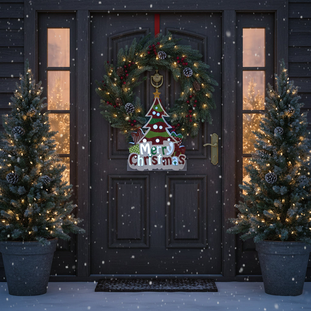 Adorno Navideño en Forma de Árbolito con Luz, Modelo:HL-HDS8792